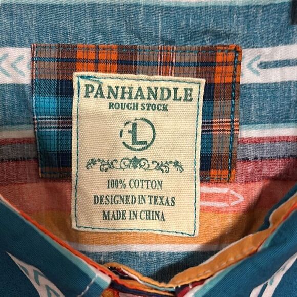 Panhandle Rough Stock Size Large (L) 100% Cotton Great Pattern - Picture 7 of 7